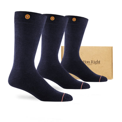 Donkerblauwe sokken - grote maat (3 paar)