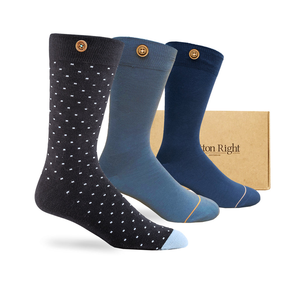 Blaue Socken - 3 Paare