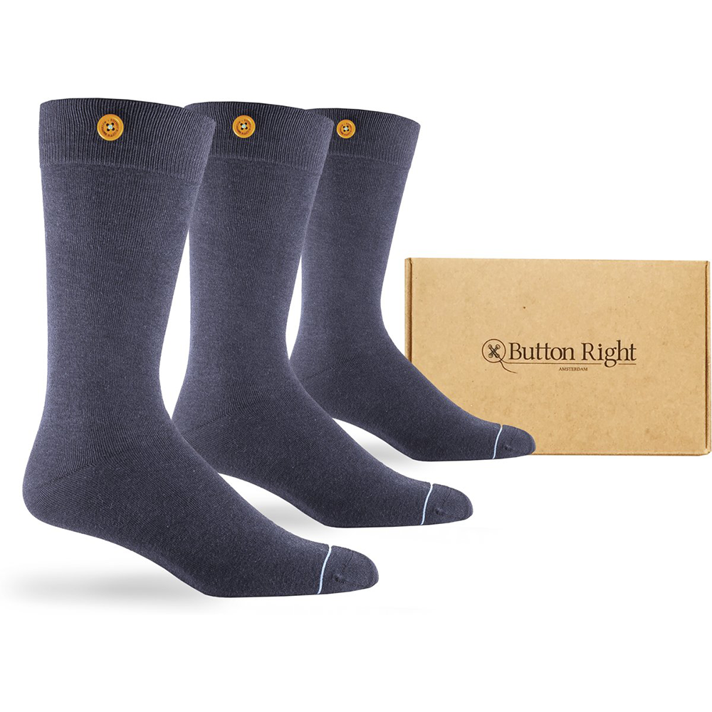 Blue socks - organic cotton (3 pairs)